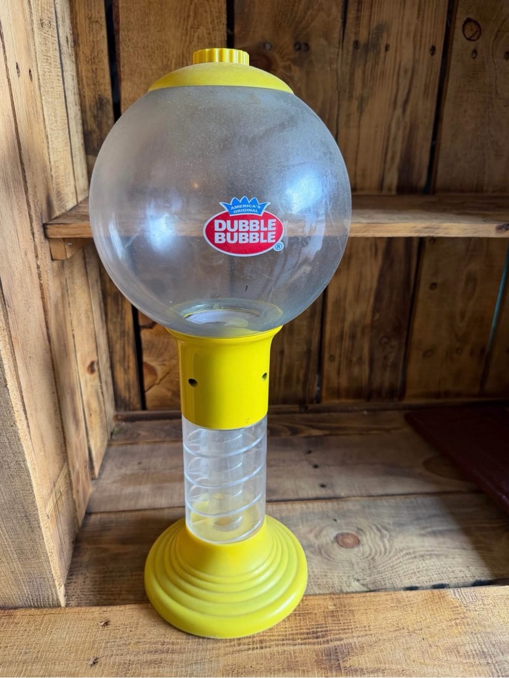 Dubble Bubble Yellow Gumball Machine Dispenser